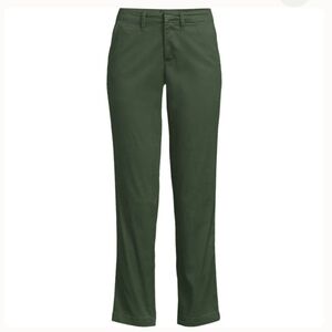 New Lands' End Women's Mid Rise Classic Straight Leg Chino Ankle Pants, 24W